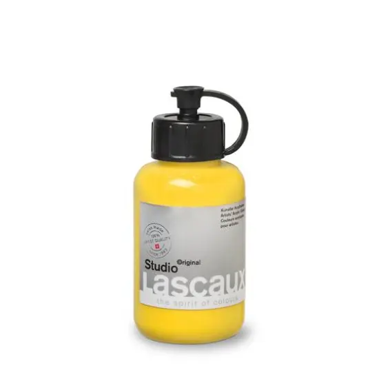 Lascaux Studio Acrylic Paint, 85mL 912 Lemon Yellow {1}