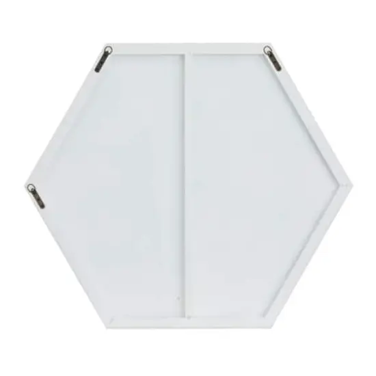 White Contemporary Wall Mirror, 40" x 2" x 35" {5}