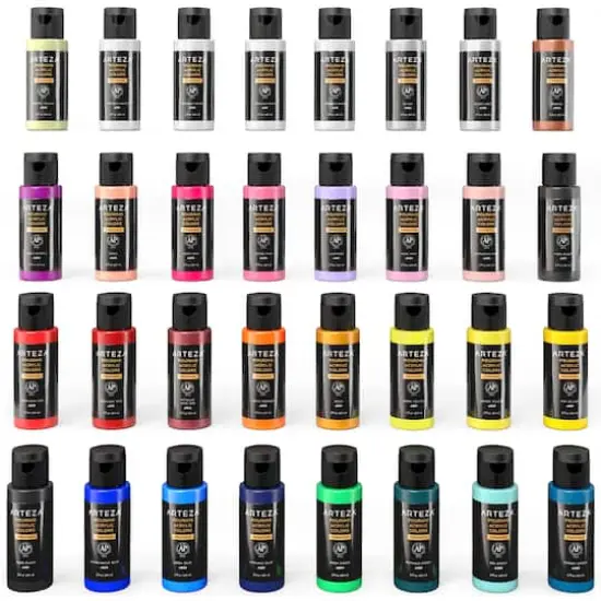 Arteza&reg; 32 Color Pouring Acrylic Paint Set {8}