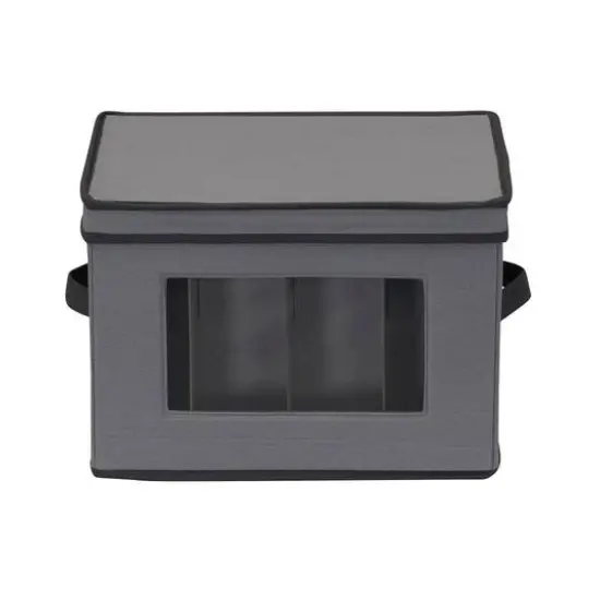 Household Essentials Champagne Glassware Storage Box Gray {6}