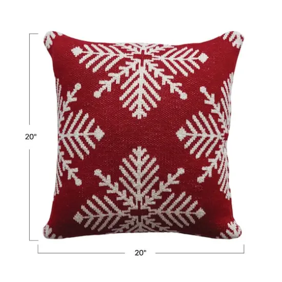 Hello Honey&reg; Red & White Snowflake Pillow {4}