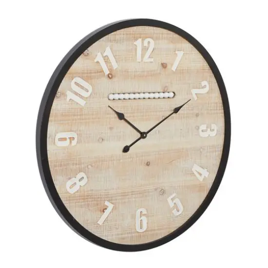 Brown Farmhouse Wood Wall Clock, 32" x 32" {3}