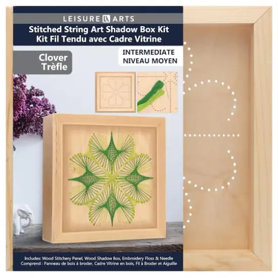 Leisure Arts&reg; Clover Stitched String Art Shadow Box Kit {1}