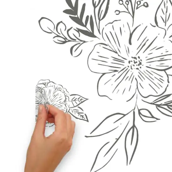 RoomMates Beth Schneider Floral Sketch Peel & Stick Giant Wall Decals {5}