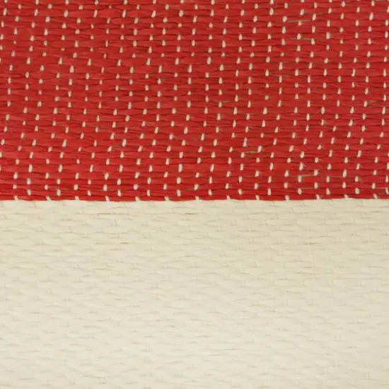 DII&reg; Large Rectangle Stripes Paper Bin Tango Red {6}