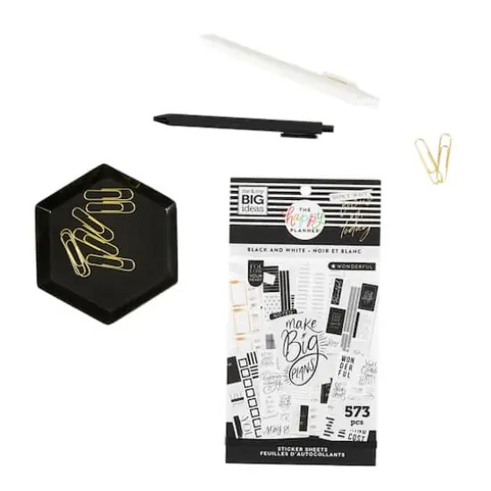 The Happy Planner&reg; Black & White Value Pack Stickers {5}