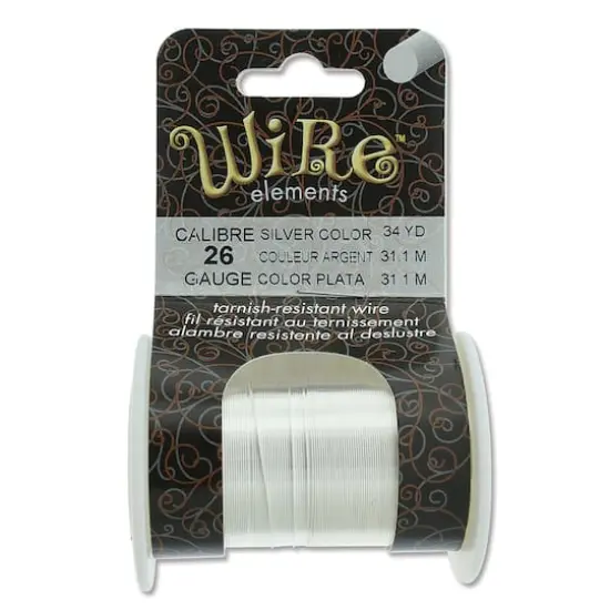 The Beadsmith&reg; Wire&trade; Elements 26 Gauge Tarnish-Resistant Wire Silver {1}