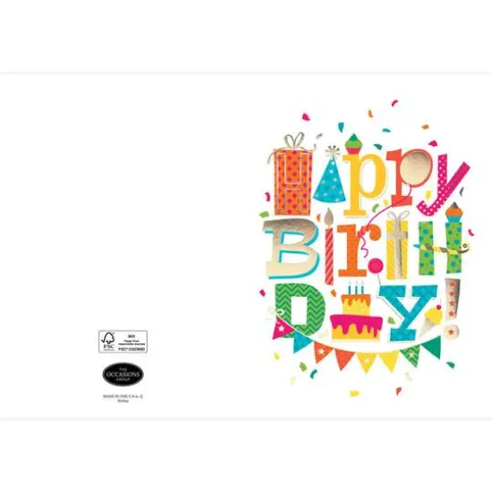 JAM Paper 5.62" x 7.87" Happy Birthday Cards & Envelopes, 25ct. {3}