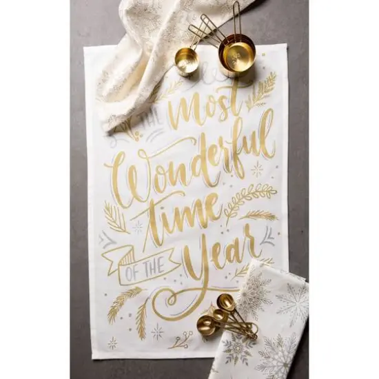 DII&reg; Assorted Winter Sparkle Dishtowel Set {5}