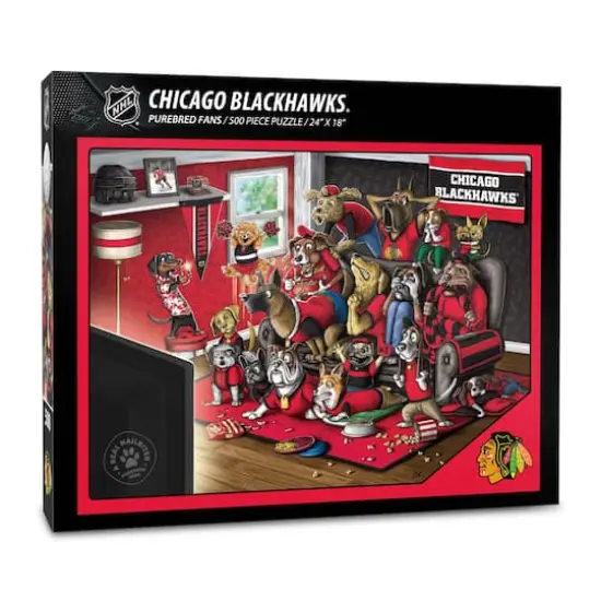 NHL Purebred Fans A Real Nailbiter 500 Piece Puzzle Chicago Blackhawks {1}