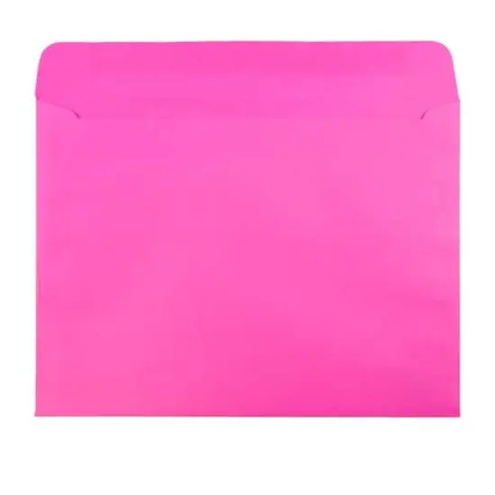 JAM Paper 9" x 12" Booklet Envelopes, 25ct. Ultra Fuchsia Hot Pink {4}