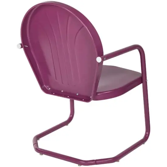 34" Outdoor Retro Tulip Armchair Purple {7}