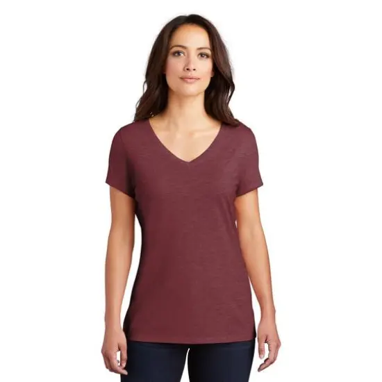District&reg; Women's Perfect Tri&reg; V-Neck T-Shirt Maroon Frost {4}