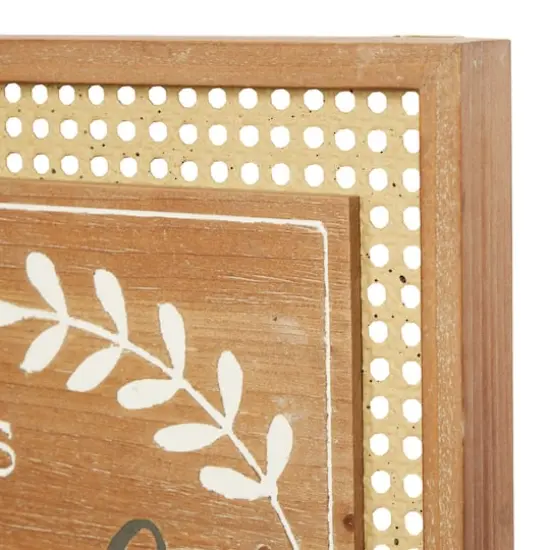 Set of 2 Brown Wood Farmhouse Wall Decor 16", 16" {4}