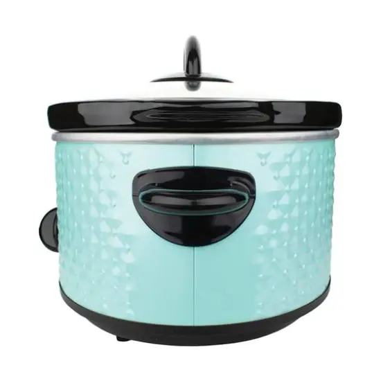 Brentwood Blue 3.5qt. Diamond-Pattern Slow Cooker {4}