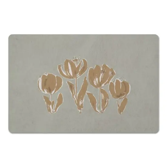 Soft Toned Tulips Floor Mat {1}