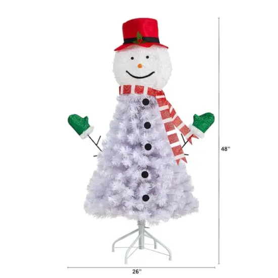 4ft. Unlit Snowman Artificial Christmas Tree {4}