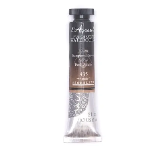 Sennelier French Artists' Watercolor, 21mL 435 Transparent Brown S1 {1}