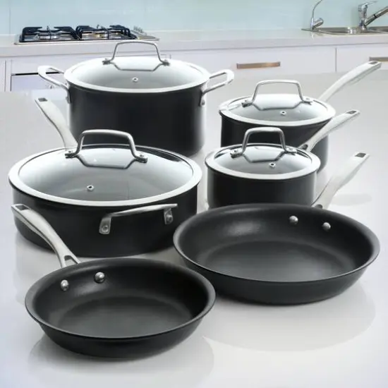 Kenmore&reg; Pro Arbor Heights 10-Piece Black Nonstick Aluminum Cookware Set {12}