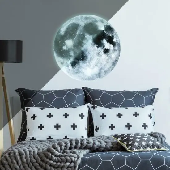 RoomMates Moon Glow In The Dark Peel & Stick Giant Decals {3}