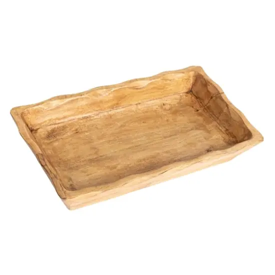 Hello Honey® 15.5" Long Natural Artisanal Mango Wood Bowl {1}
