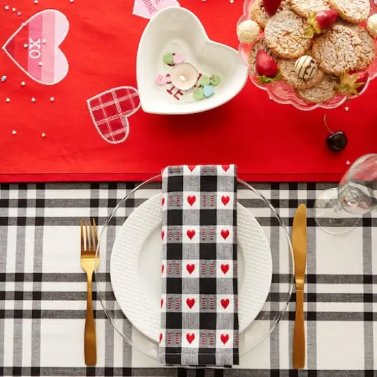 DII&reg; 54" Hearts Embellished Table Runner {6}