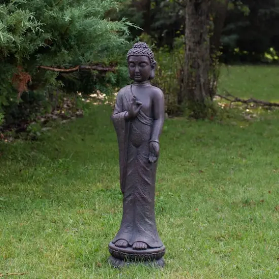 33" Standing Buddha Outdoor Garden Statue {3}