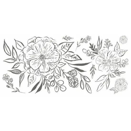 RoomMates Beth Schneider Floral Sketch Peel & Stick Giant Wall Decals {1}