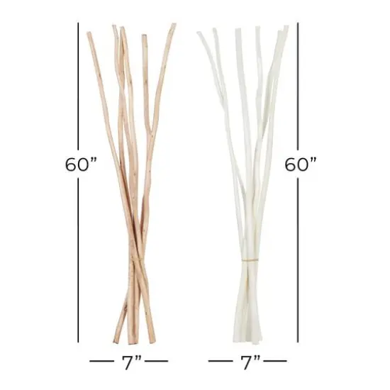 White & Tan Pigeon Pea Branch Bundle Set {6}