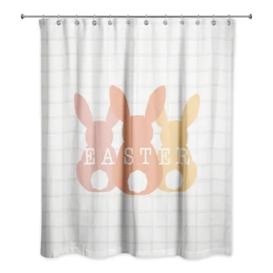 Easter Bunny Lineup Shower Curtain 71" x 74" Shower Curtain {1}