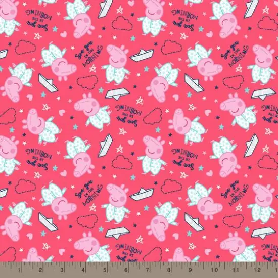 Peppa Pig Coral Sea You in The Morning Cotton Fabric {3}