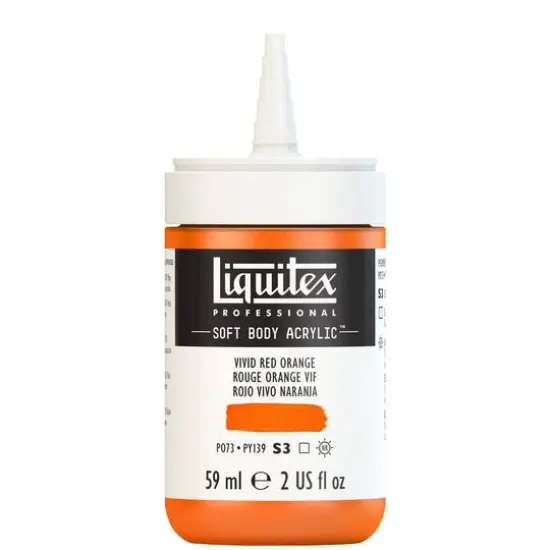 Liquitex&reg; Professional Soft Body Acrylic Bottle, 2oz. Vivid Red Orange {9}