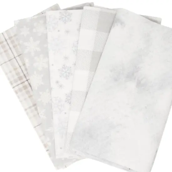 SINGER Christmas Snowflake Cotton Fabric Fat Quarter Bundle {3}