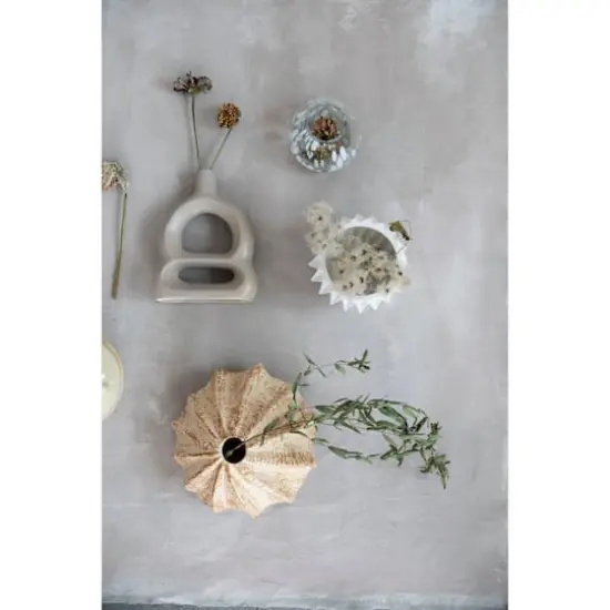 Hello Honey&reg; Bloomingville 9" Tan Stoneware Shell Vase {4}