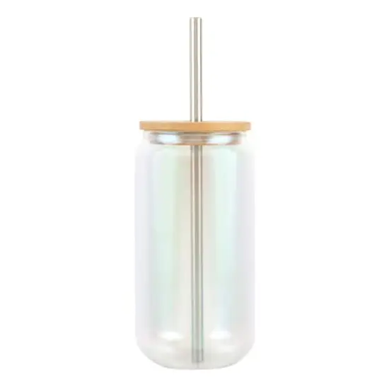 18oz. Iridescent Glass Sublimation Tumbler by Make Market® {1}