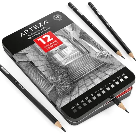 Arteza&reg; Professional Graphite Drawing 12 Pencil Set {3}