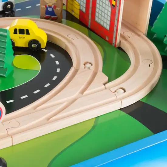 Toy Time Wooden Train Set Table {6}