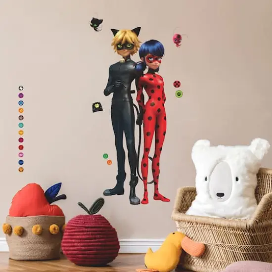 RoomMates Miraculous: Tales Of Ladybug and Cat Noir Giant Peel & Stick Wall Decals {4}