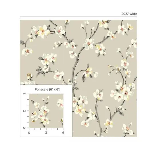 Surface Style Sakura Peel & Stick Wallpaper Sterling {7}
