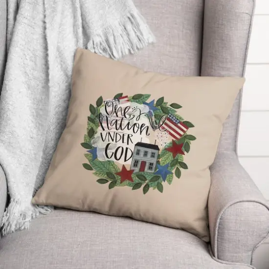 One Nation Under God Throw Pillow {3}