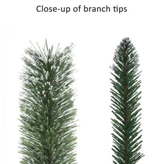 9ft. Pre-Lit Snowy Silverton Pine Garland {7}