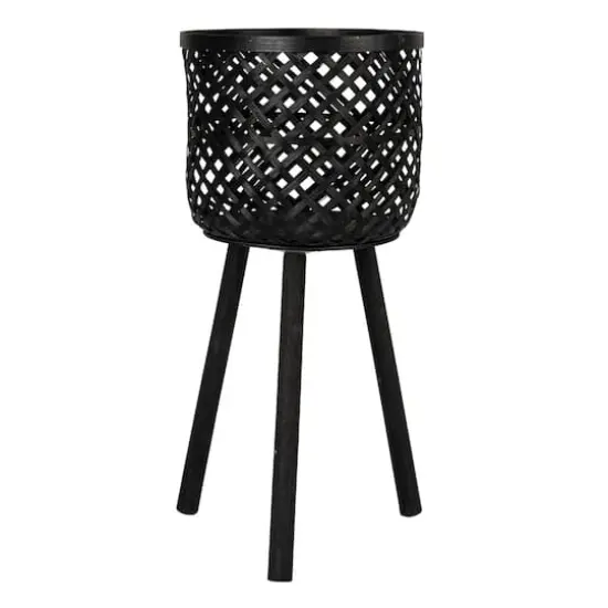 Hello Honey&reg; Black Woven Bamboo Basket Set {11}