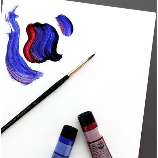 Connoisseur&reg; Black & White Hog Bristle Long Handle Round Brush {5}