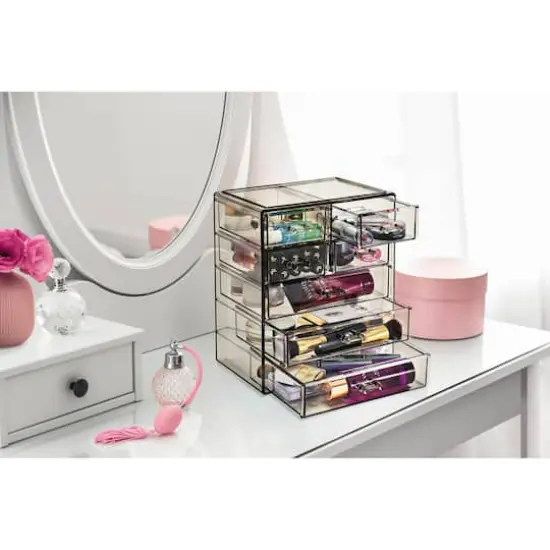 Sorbus Makeup & Jewelry Storage Case with 3 Large & 4 Small Drawers Black {5}