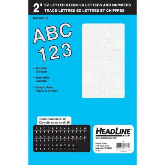 Headline/Geotype Geostencil EZ 2" Letter Stencils {1}