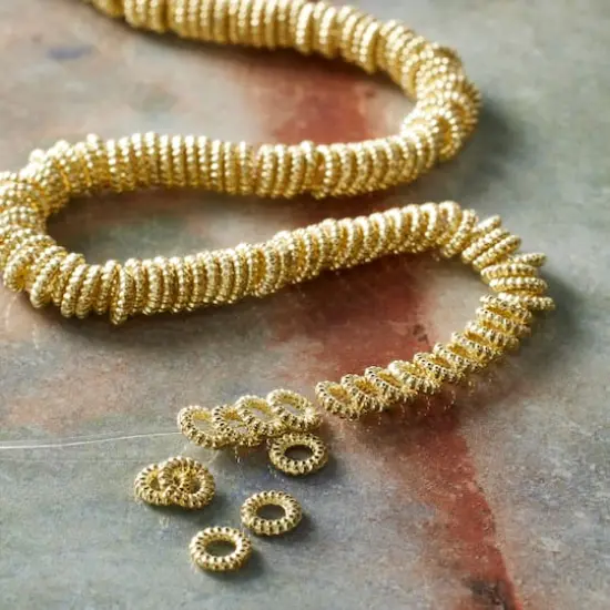 Gold Metal Rondelle Beads, 4mm by Bead Landing&trade; {3}