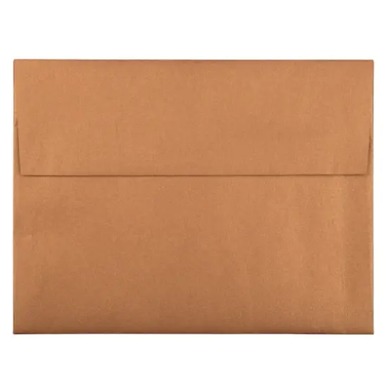 JAM Paper 4.375" x 5.75" Metallic Invitation Envelopes, 50ct. Copper Stardream {1}