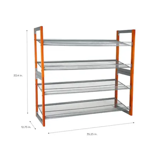 Organize It All Wooden Stackable Shoe Rack {16}
