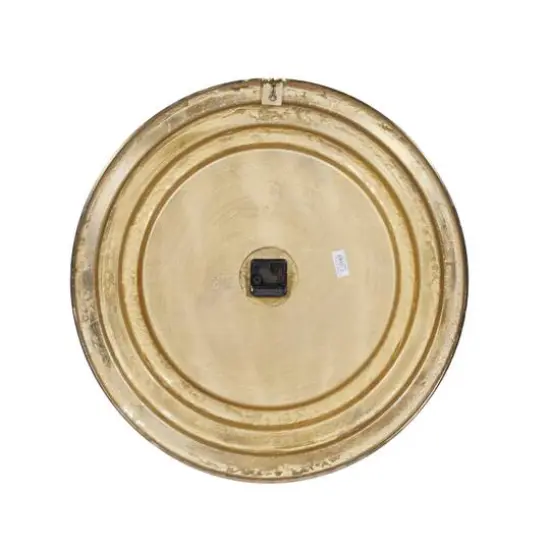 24" Aluminum Coastal Wall Clock Gold {7}