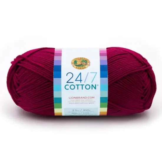 Lion Brand&reg; 24/7 Cotton&reg; Yarn Magenta {1}